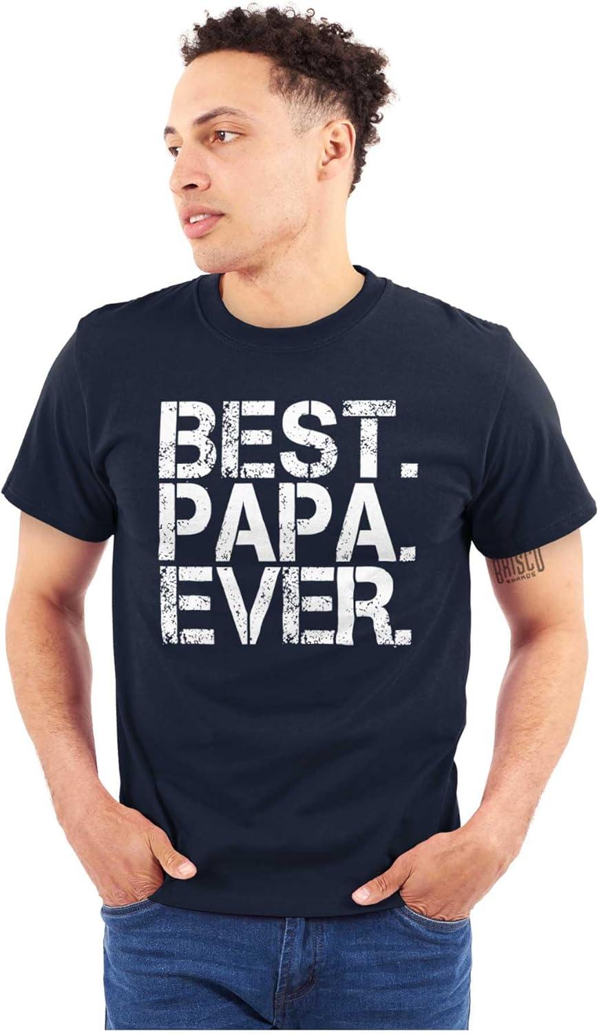 imageBest Papa Ever Worlds Greatest Father Mens Graphic T Shirt TeesNavy