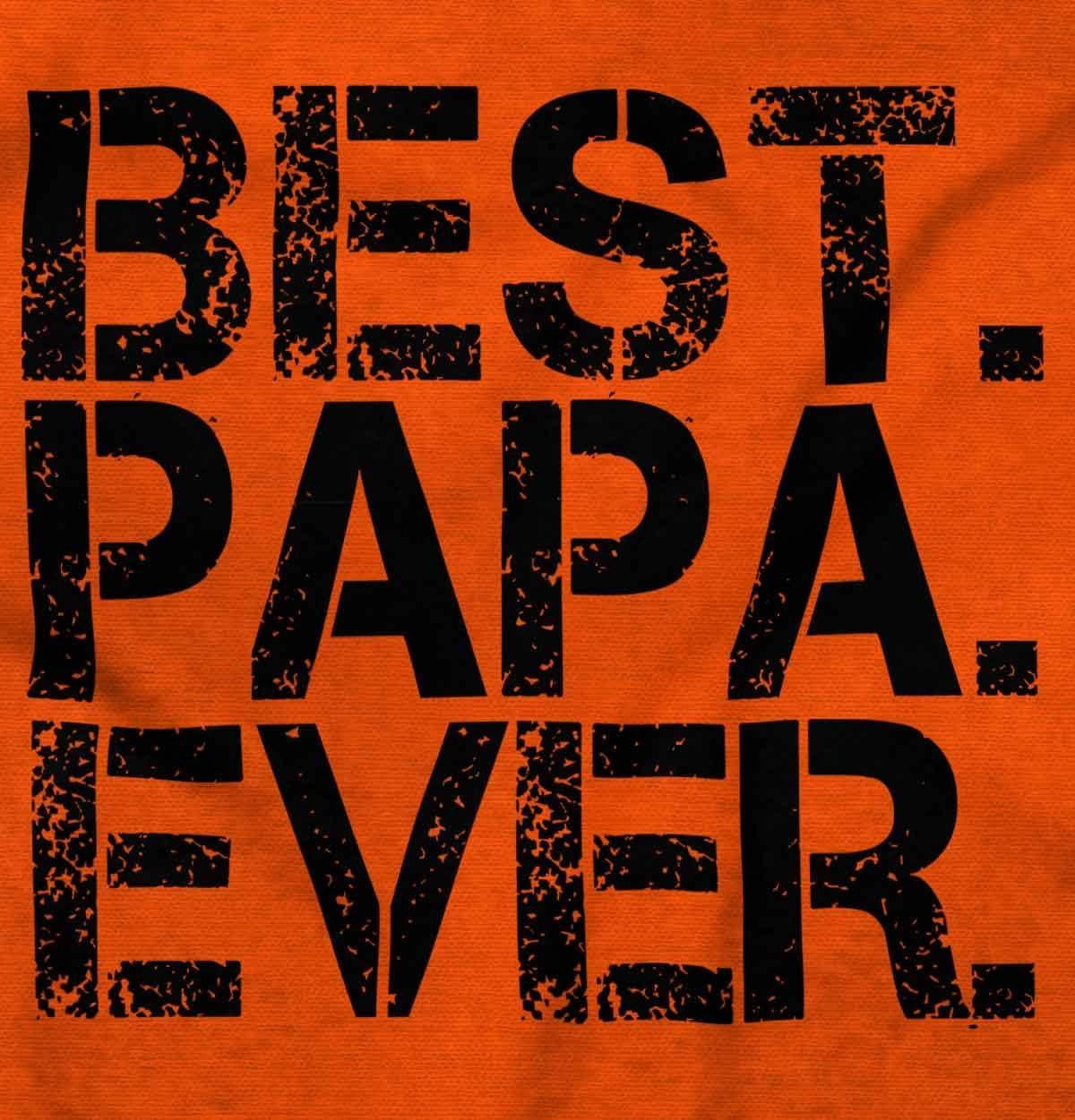 imageBest Papa Ever Worlds Greatest Father Mens Graphic T Shirt TeesOrange
