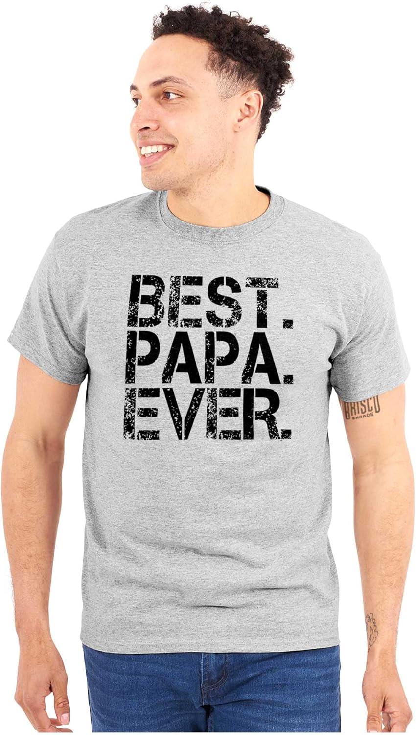 imageBest Papa Ever Worlds Greatest Father Mens Graphic T Shirt TeesSport Grey