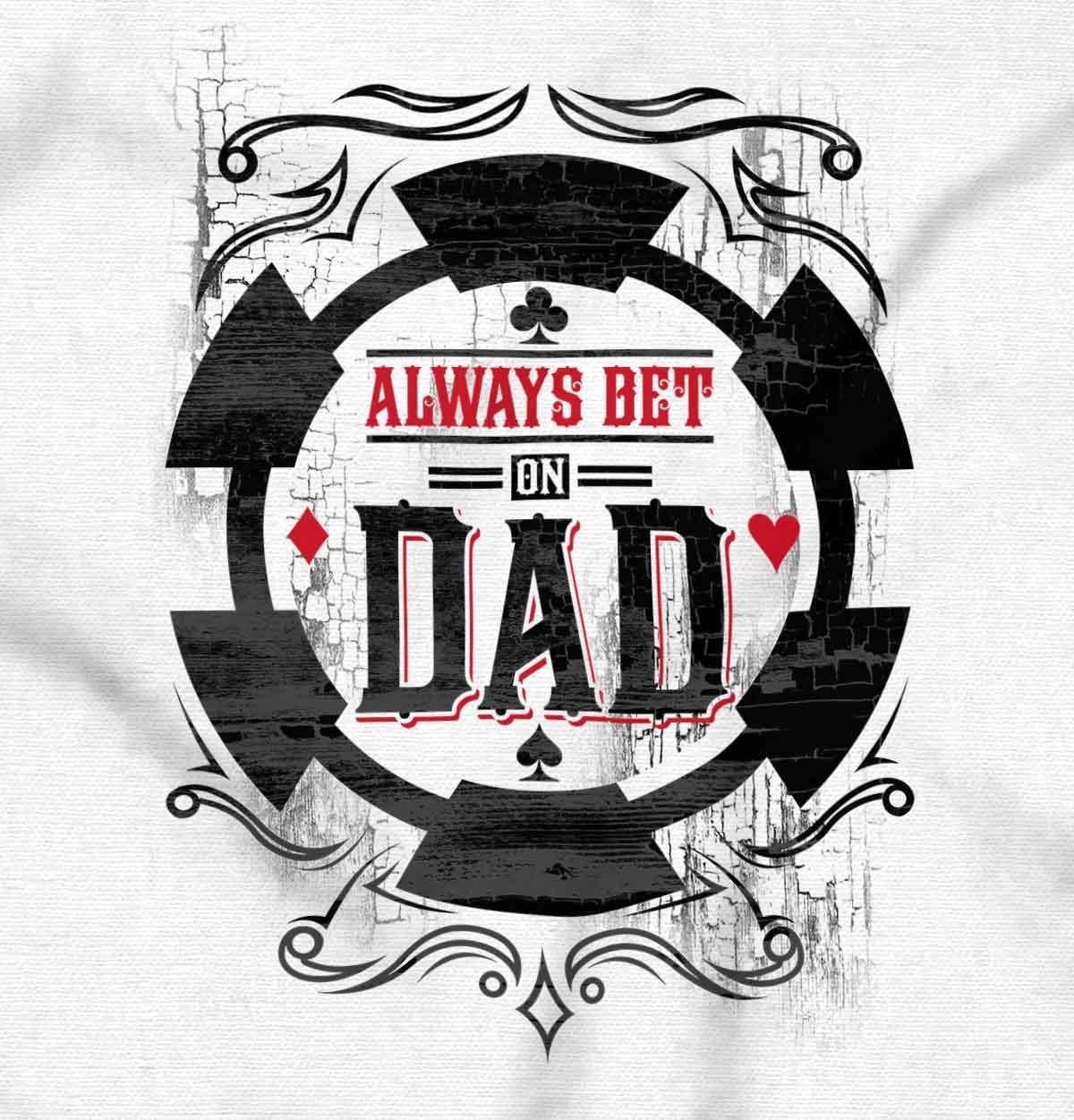 imageBrisco Brands Always Bet On Dad Gambling Chip Zip Hoodie Sweatshirt MenWhite