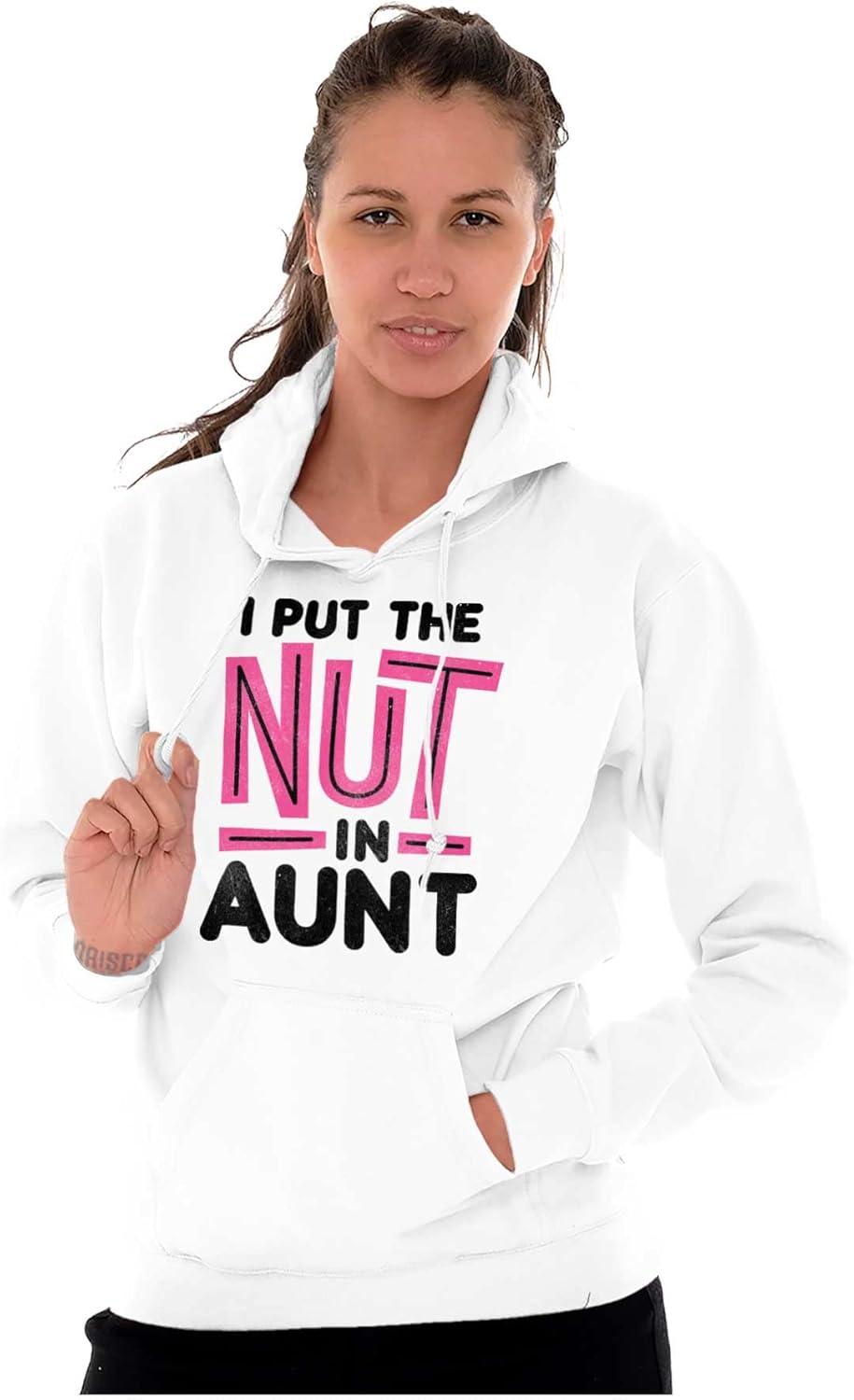 imageBrisco Brands Aunt Cute Funny Cool Crazy Auntie Hoodie Sweatshirt WomenWhite