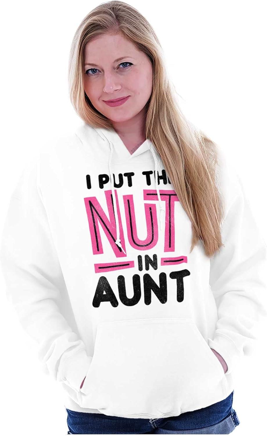 imageBrisco Brands Aunt Cute Funny Cool Crazy Auntie Hoodie Sweatshirt WomenWhite