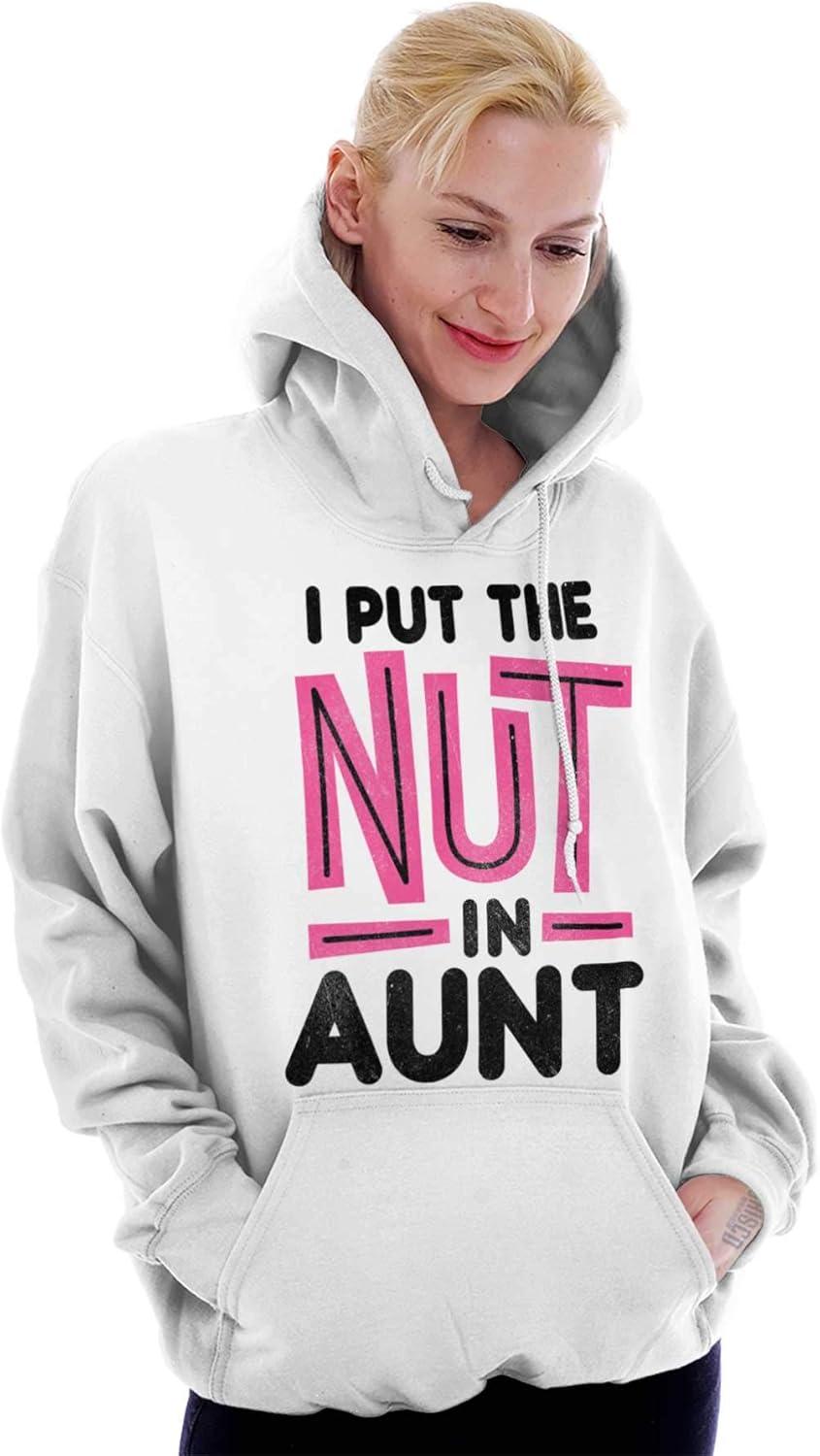 imageBrisco Brands Aunt Cute Funny Cool Crazy Auntie Hoodie Sweatshirt WomenWhite