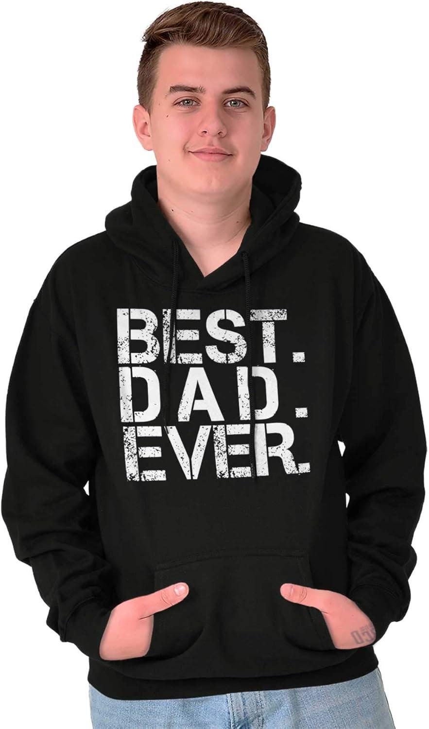 imageBrisco Brands Best Dad Ever Cool Hoodie Hooded Sweatshirt MenBlack