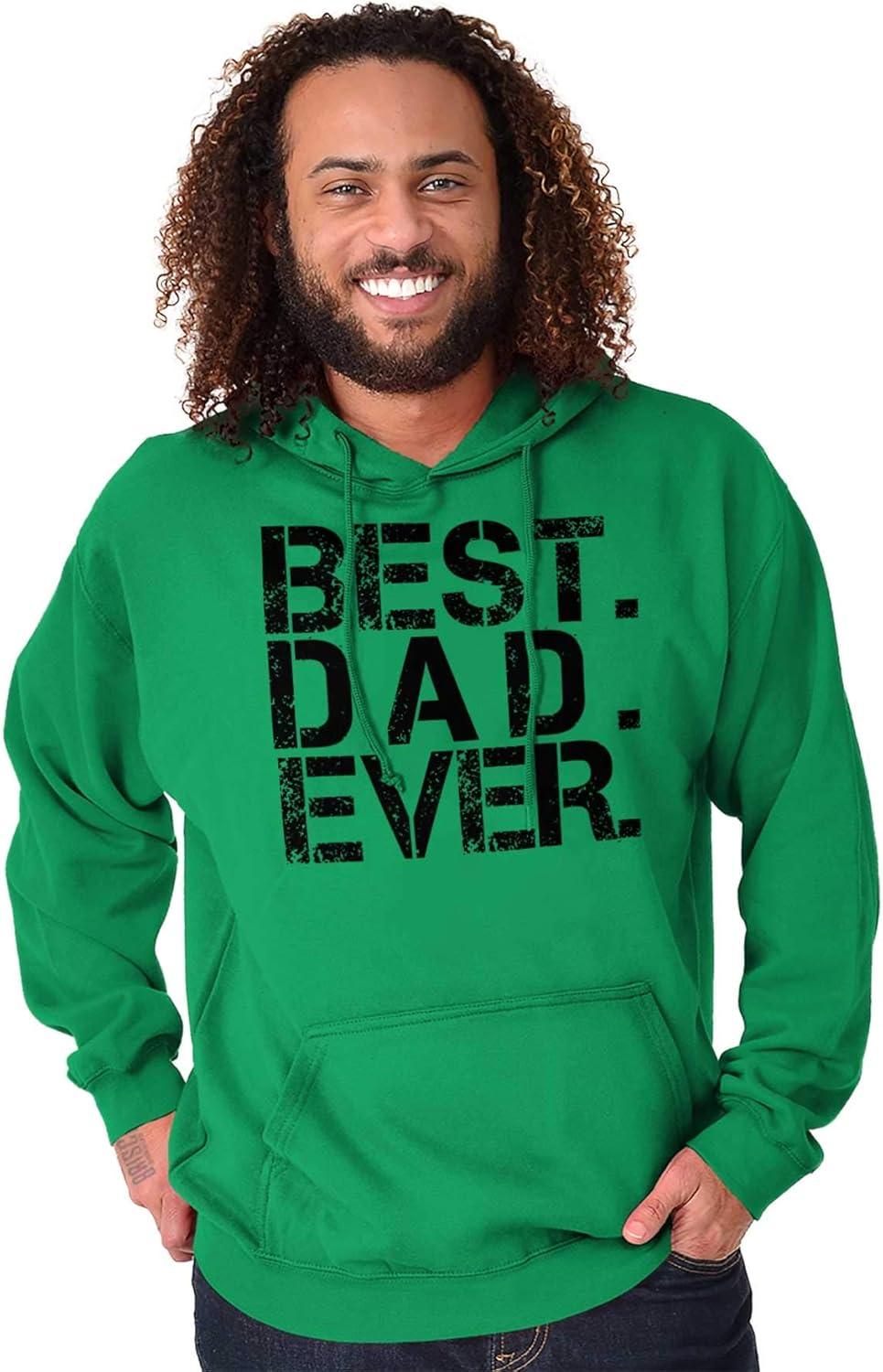 imageBrisco Brands Best Dad Ever Cool Hoodie Hooded Sweatshirt MenIrish Green