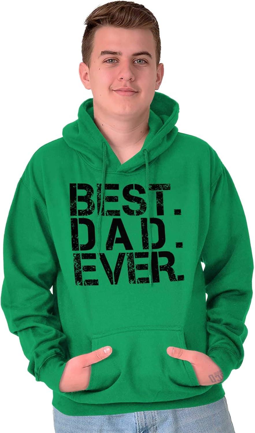 imageBrisco Brands Best Dad Ever Cool Hoodie Hooded Sweatshirt MenIrish Green