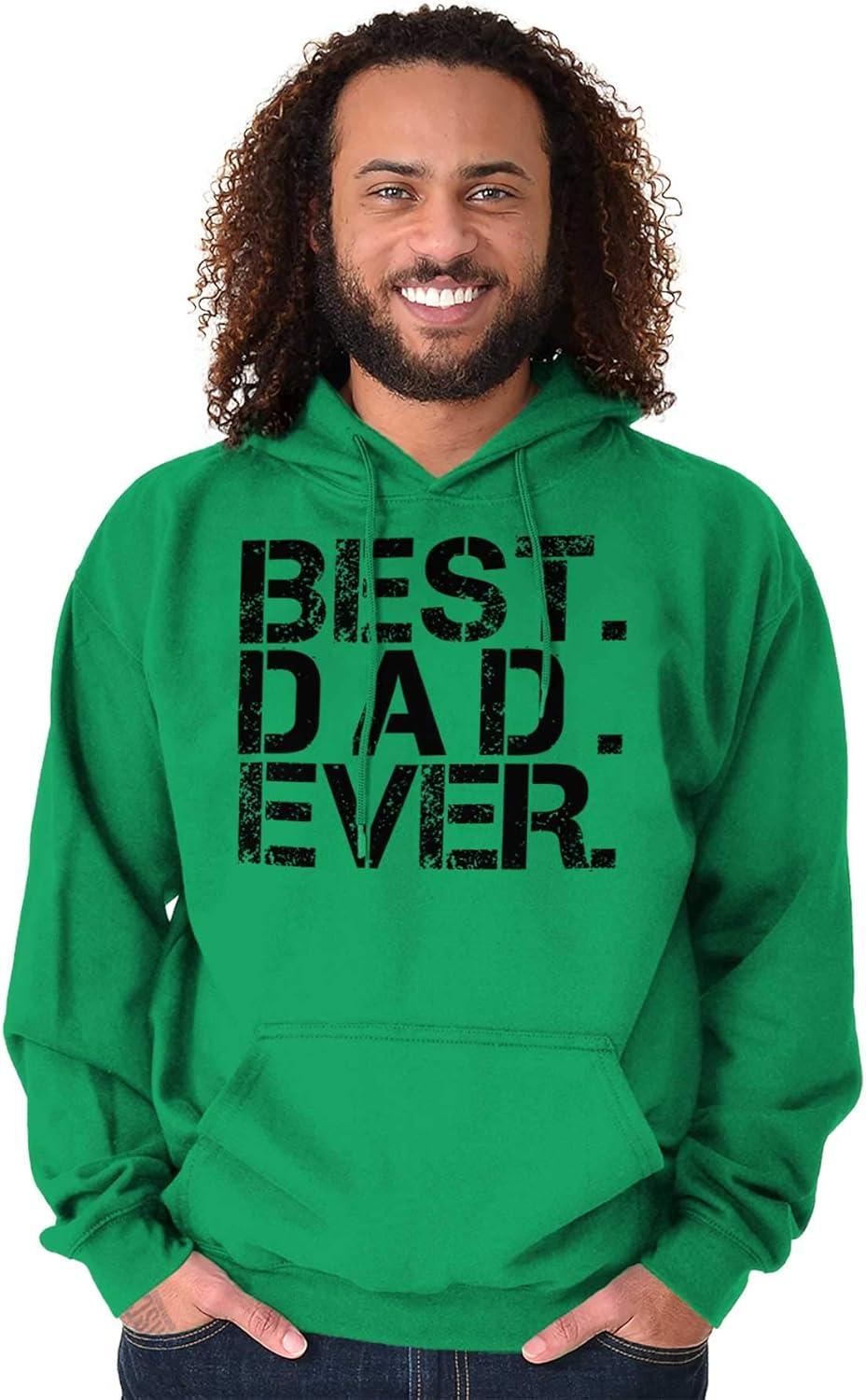 imageBrisco Brands Best Dad Ever Cool Hoodie Hooded Sweatshirt MenIrish Green