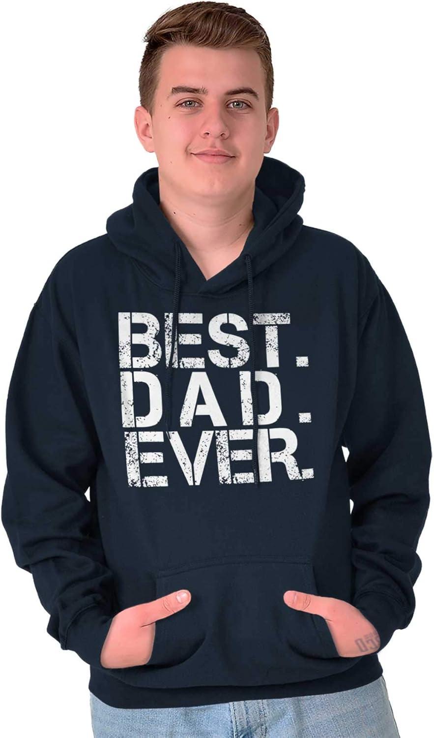 imageBrisco Brands Best Dad Ever Cool Hoodie Hooded Sweatshirt MenNavy