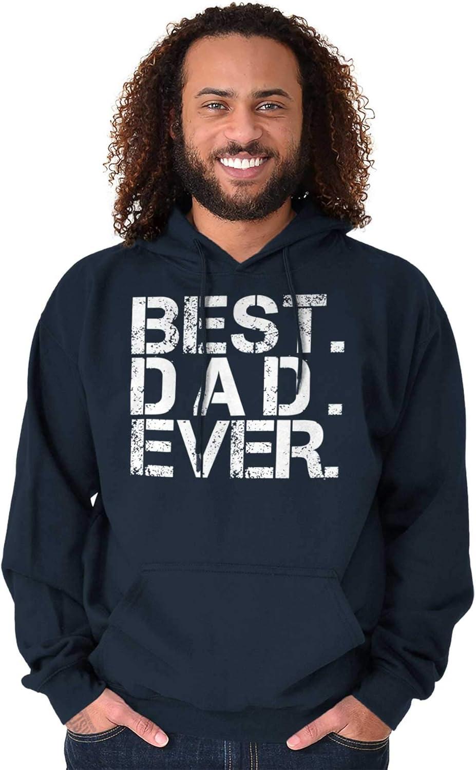 imageBrisco Brands Best Dad Ever Cool Hoodie Hooded Sweatshirt MenNavy