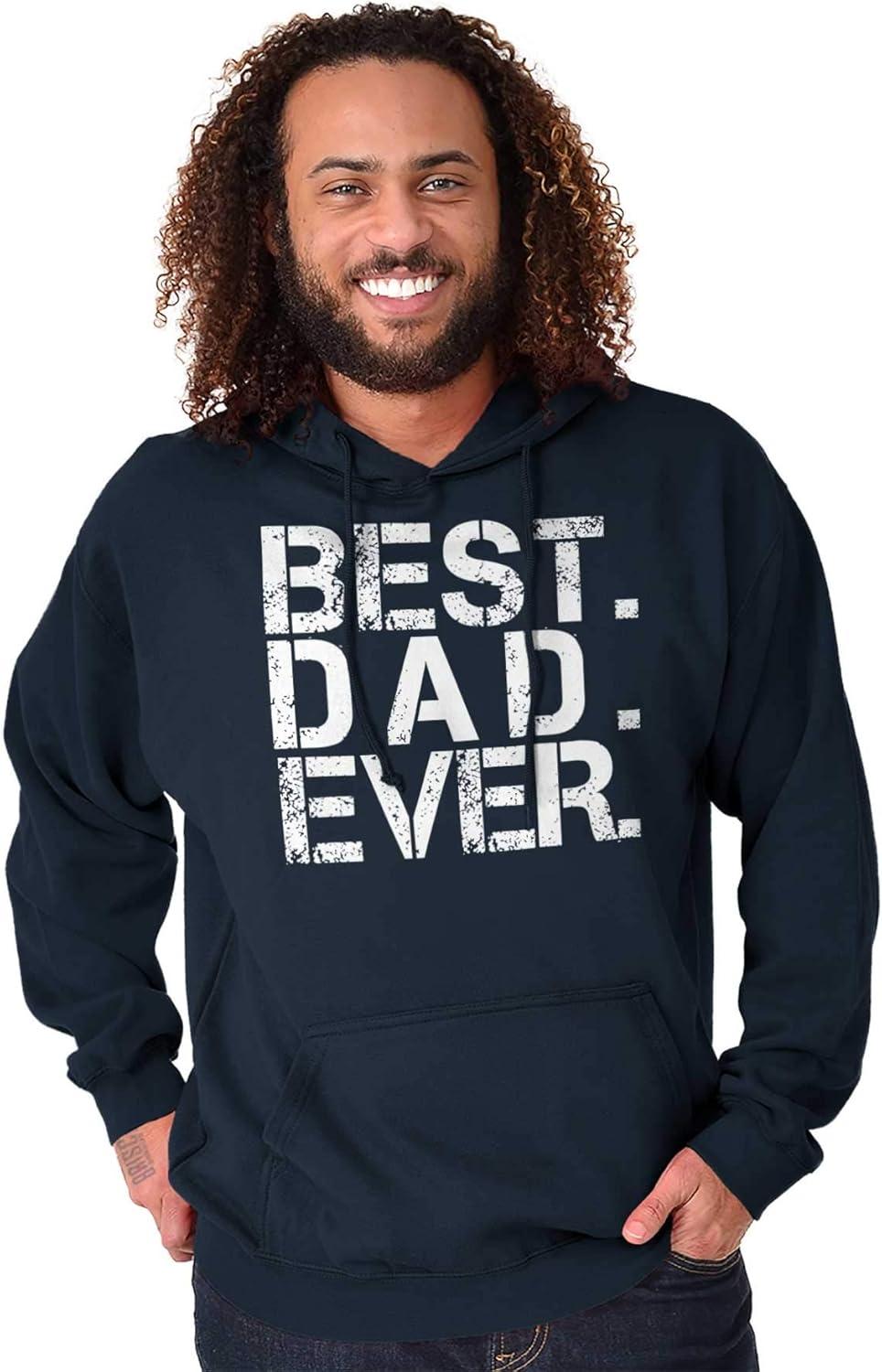 imageBrisco Brands Best Dad Ever Cool Hoodie Hooded Sweatshirt MenNavy