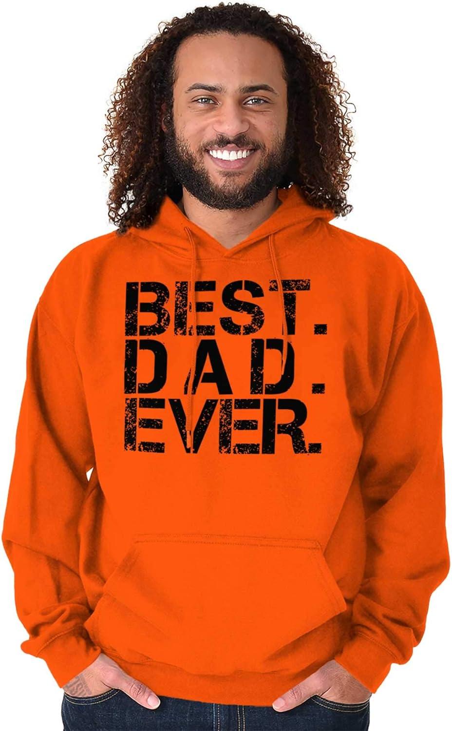 imageBrisco Brands Best Dad Ever Cool Hoodie Hooded Sweatshirt MenOrange