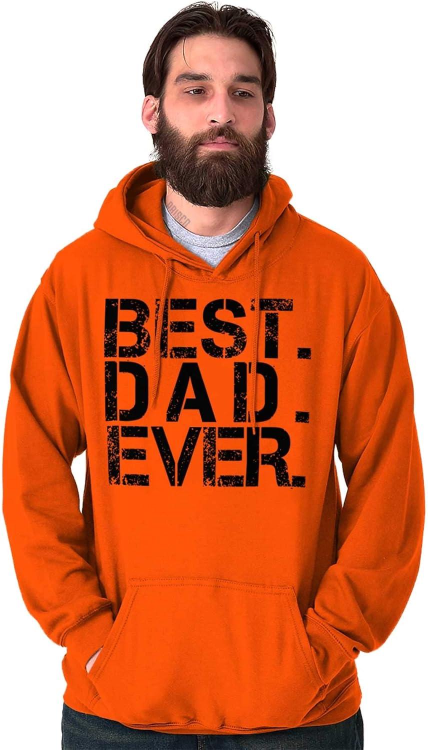 imageBrisco Brands Best Dad Ever Cool Hoodie Hooded Sweatshirt MenOrange
