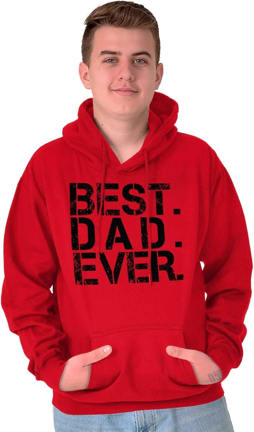imageBrisco Brands Best Dad Ever Cool Hoodie Hooded Sweatshirt MenRed