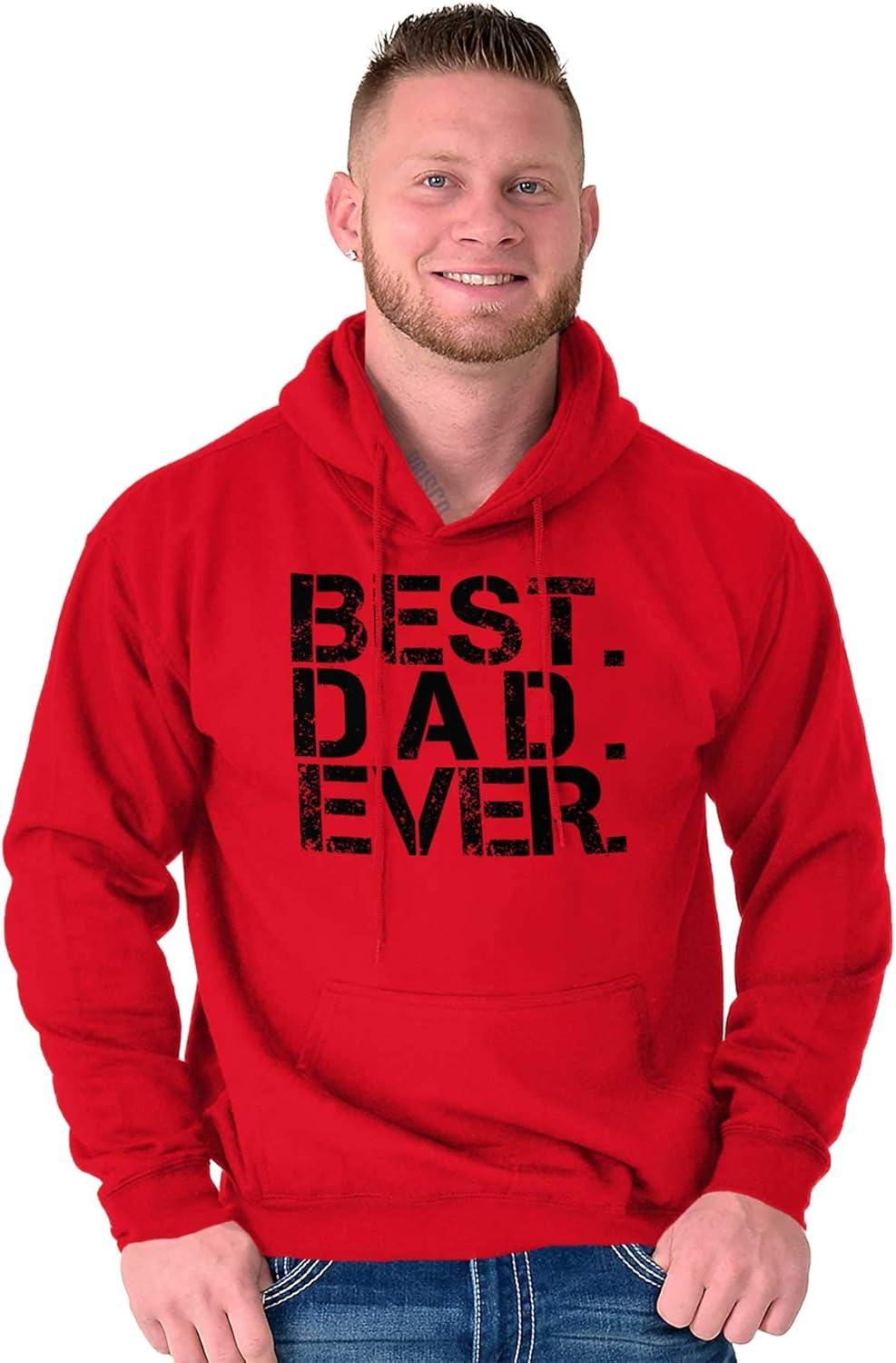 imageBrisco Brands Best Dad Ever Cool Hoodie Hooded Sweatshirt MenRed