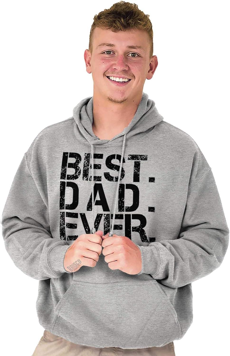 imageBrisco Brands Best Dad Ever Cool Hoodie Hooded Sweatshirt MenSport Grey