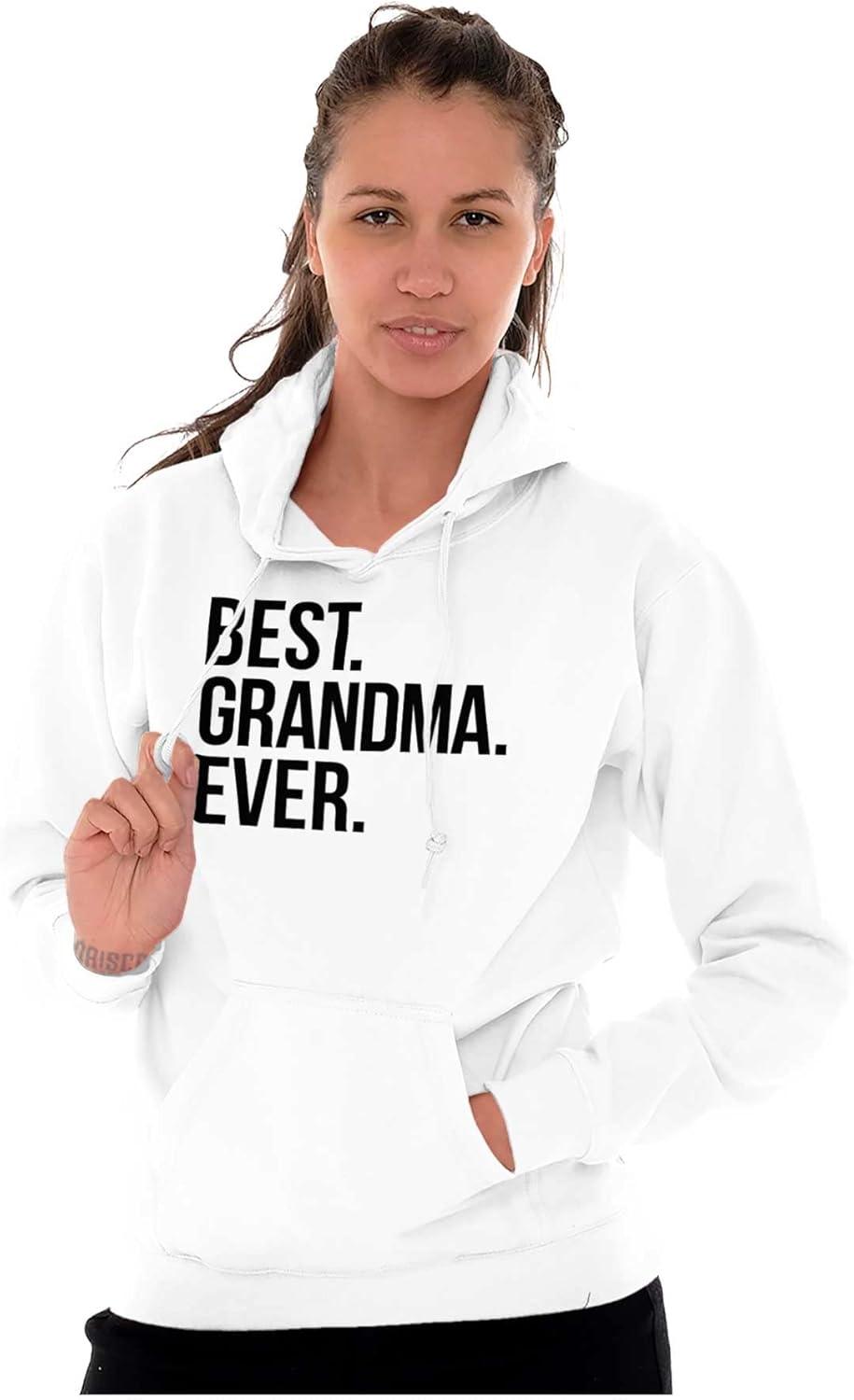 imageBrisco Brands Best Grandma Ever Nanna Gigi Nan Cute Hoodie Sweatshirt WomenWhite
