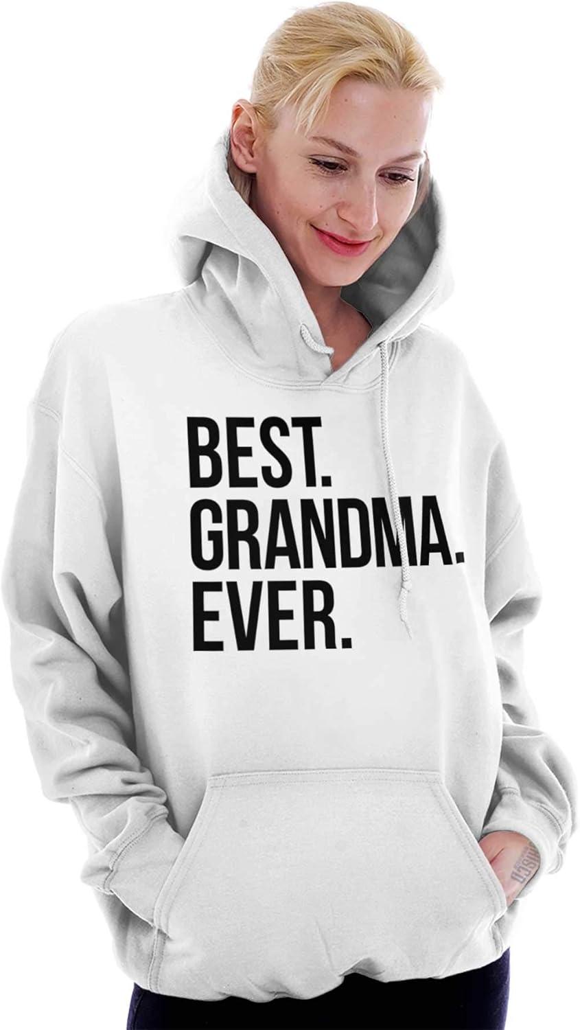 imageBrisco Brands Best Grandma Ever Nanna Gigi Nan Cute Hoodie Sweatshirt WomenWhite