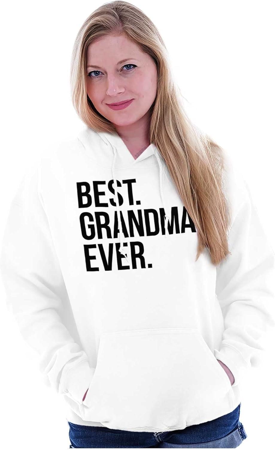 imageBrisco Brands Best Grandma Ever Nanna Gigi Nan Cute Hoodie Sweatshirt WomenWhite