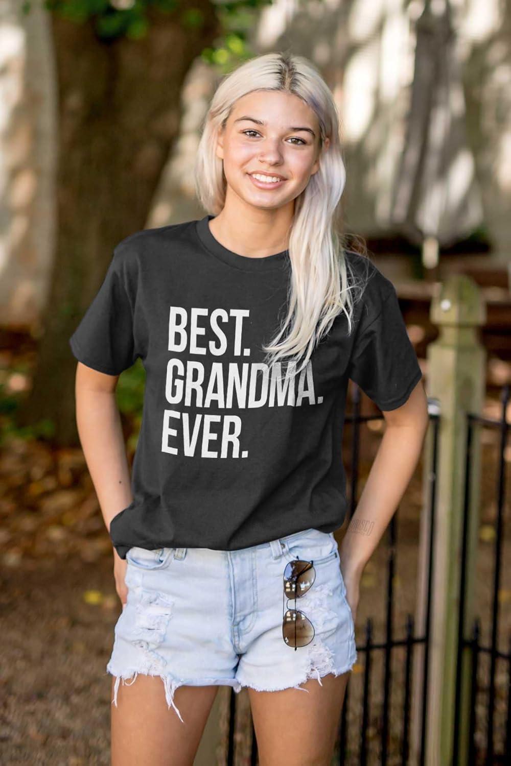 imageBrisco Brands Best Grandma Ever Nanna Gigi Nan Cute Womens Graphic T Shirt TeesBlack