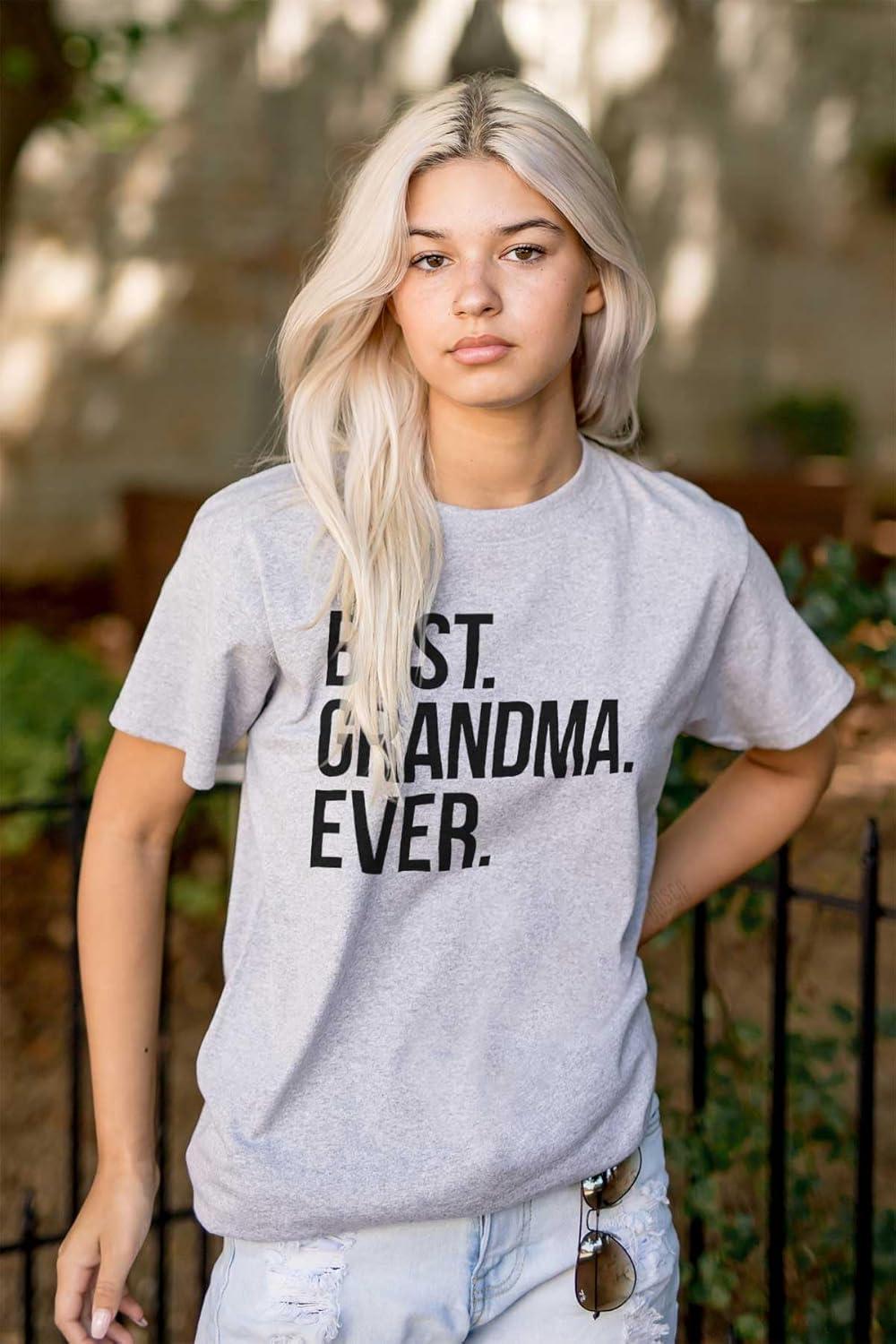 imageBrisco Brands Best Grandma Ever Nanna Gigi Nan Cute Womens Graphic T Shirt TeesSport Grey
