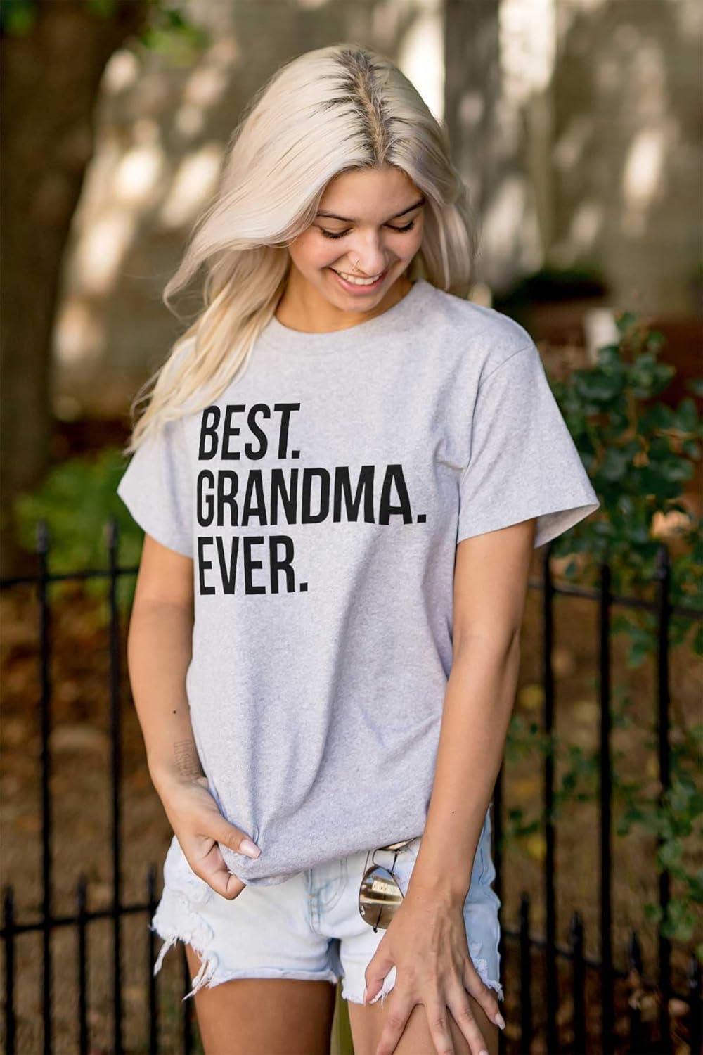 imageBrisco Brands Best Grandma Ever Nanna Gigi Nan Cute Womens Graphic T Shirt TeesSport Grey
