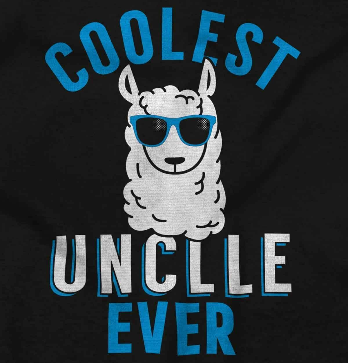 imageBrisco Brands Best Llama Uncle Fathers Day Birthday Mens Graphic T Shirt TeesBlack