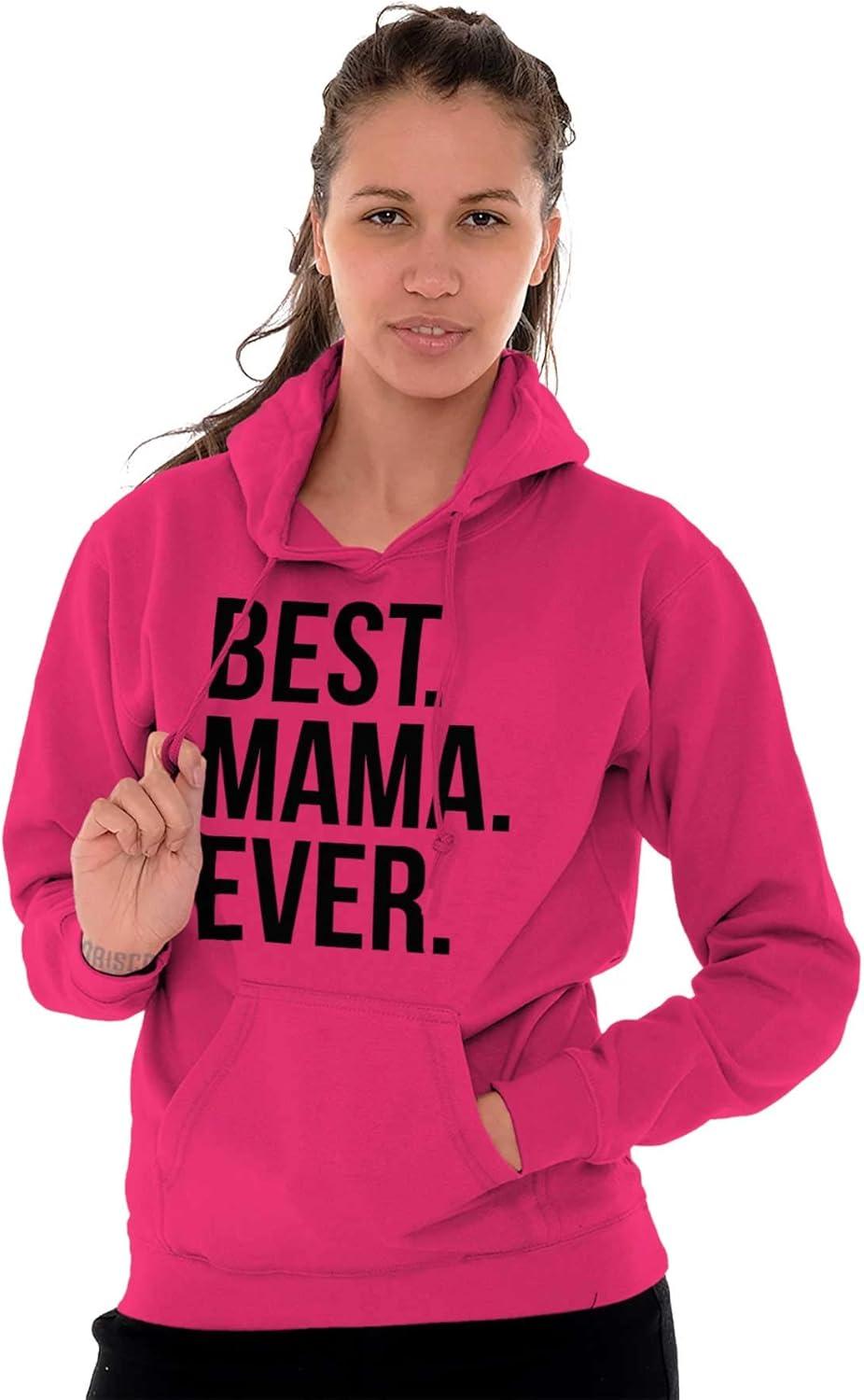 imageBrisco Brands Best Mama Ever Mom Mommy Mothers Day Hoodie Sweatshirt WomenHeliconia