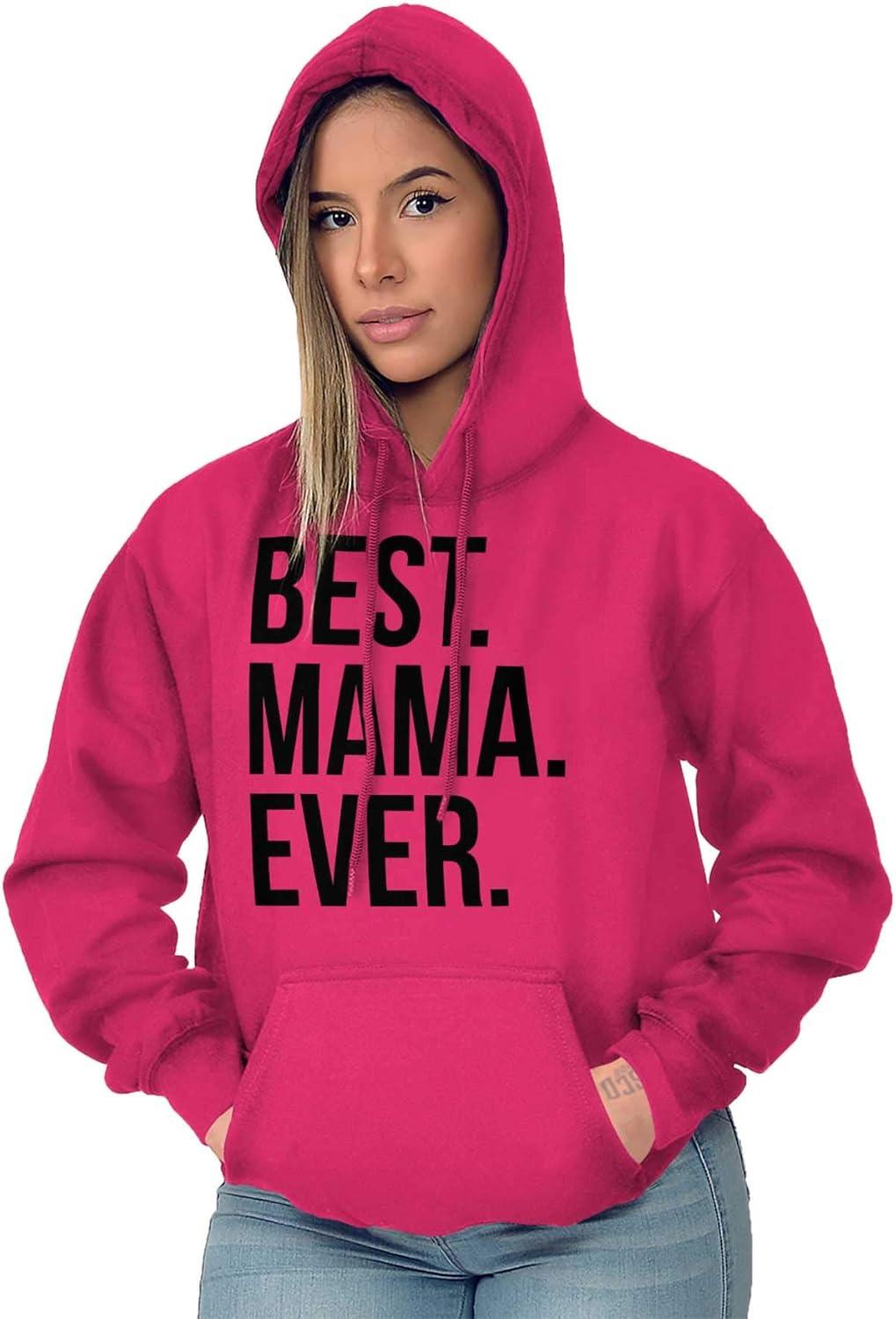 imageBrisco Brands Best Mama Ever Mom Mommy Mothers Day Hoodie Sweatshirt WomenHeliconia