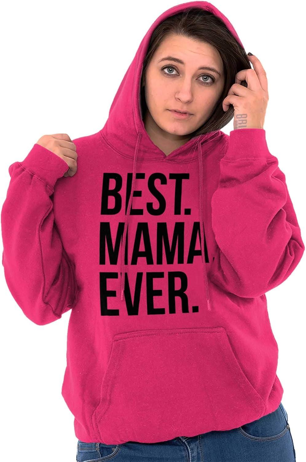 imageBrisco Brands Best Mama Ever Mom Mommy Mothers Day Hoodie Sweatshirt WomenHeliconia