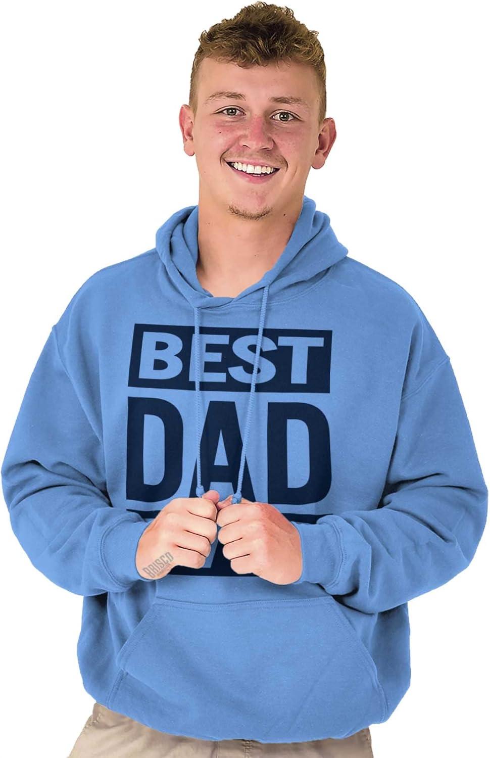 imageBrisco Brands Cool Best Dad Ever Fathers Day Hoodie Hooded Sweatshirt MenCarolina Blue