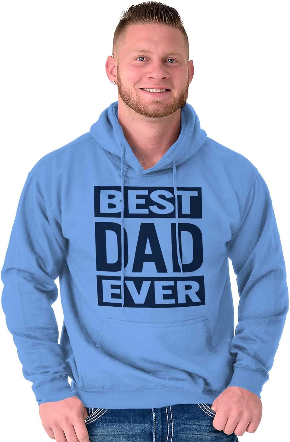 imageBrisco Brands Cool Best Dad Ever Fathers Day Hoodie Hooded Sweatshirt MenCarolina Blue