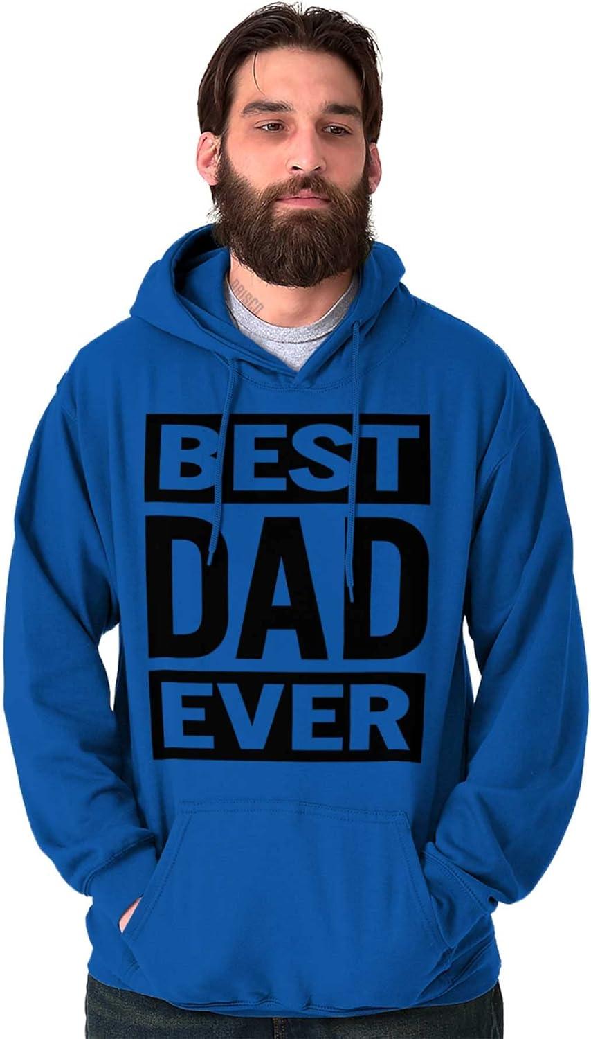imageBrisco Brands Cool Best Dad Ever Fathers Day Hoodie Hooded Sweatshirt MenRoyal