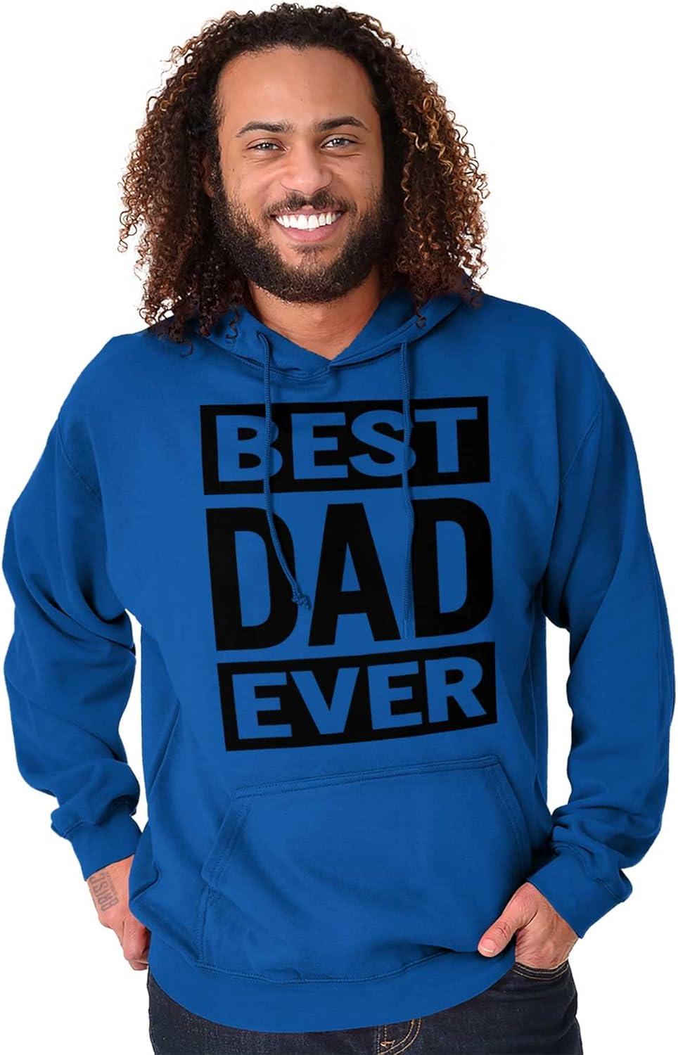 imageBrisco Brands Cool Best Dad Ever Fathers Day Hoodie Hooded Sweatshirt MenRoyal