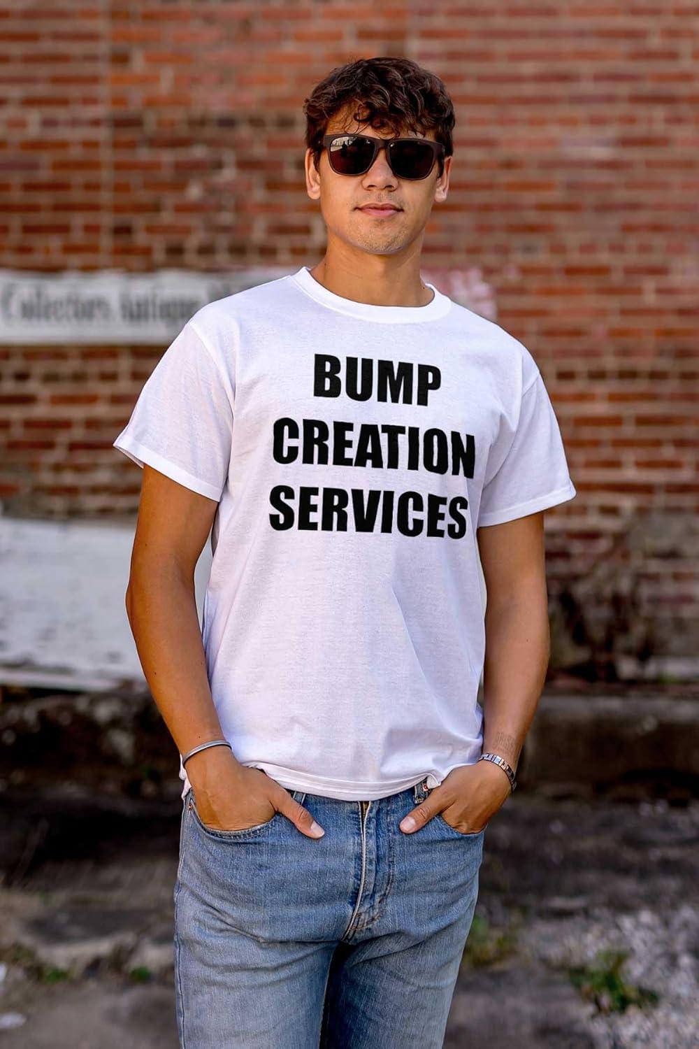 imageBrisco Brands Dad Bump Creation Baby Announcement Mens Graphic T Shirt TeesWhite
