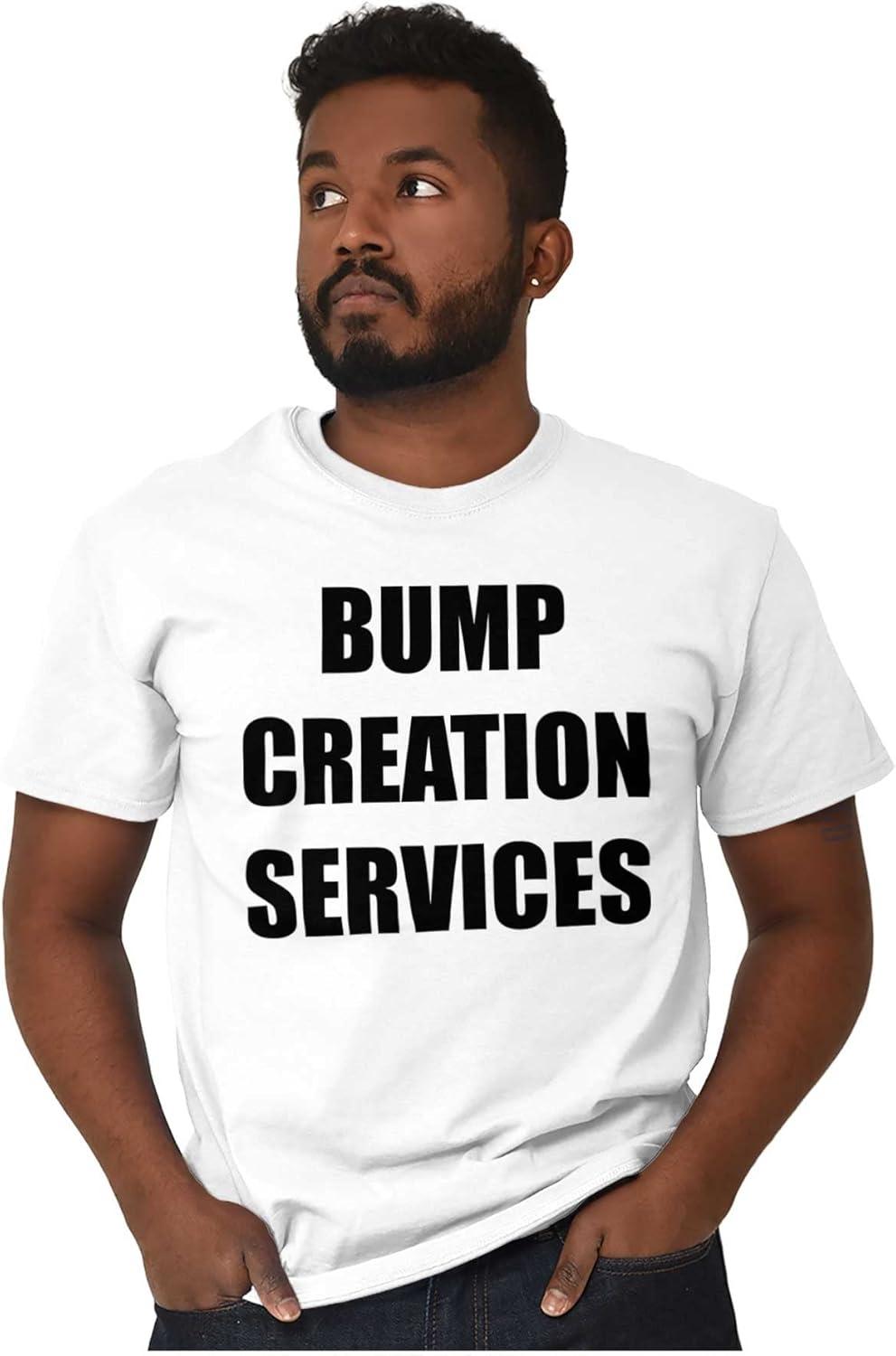 imageBrisco Brands Dad Bump Creation Baby Announcement Mens Graphic T Shirt TeesWhite