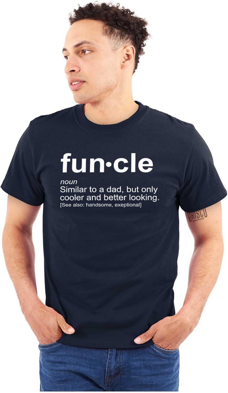imageBrisco Brands Funcle Fun Uncle Definition Cool Mens Graphic T Shirt TeesNavy