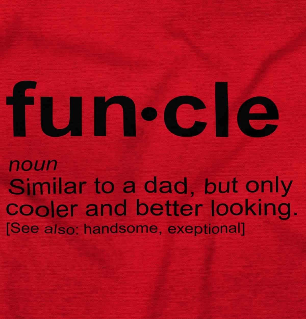 imageBrisco Brands Funcle Fun Uncle Definition Cool Mens Graphic T Shirt TeesRed