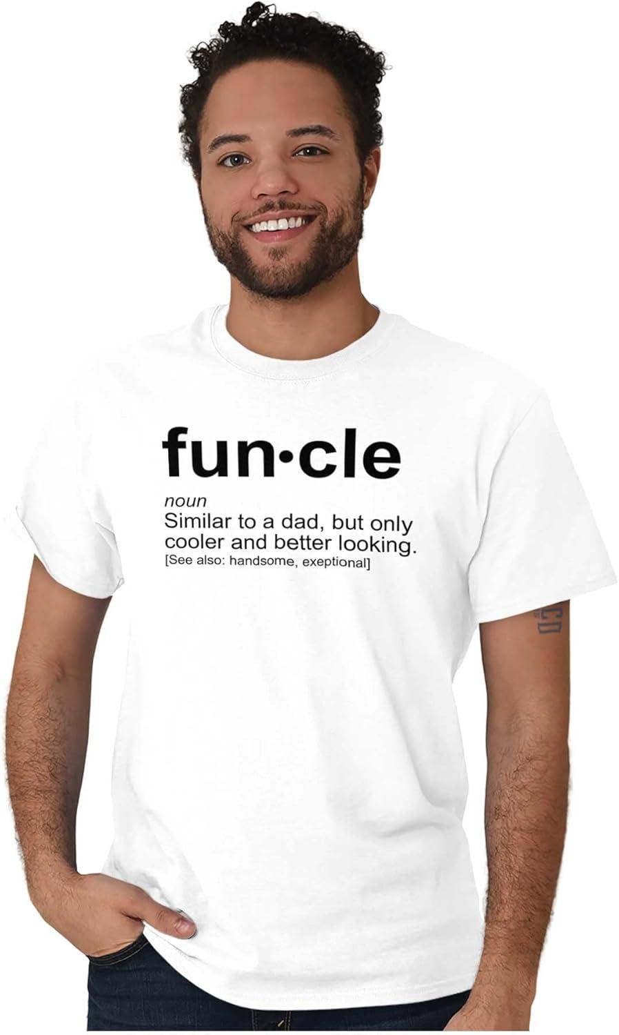 imageBrisco Brands Funcle Fun Uncle Definition Cool Mens Graphic T Shirt TeesWhite