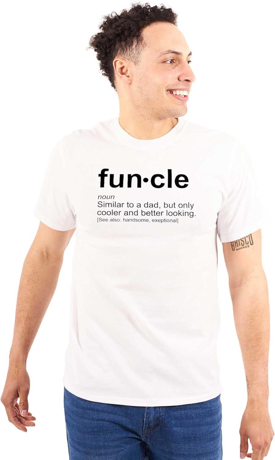 imageBrisco Brands Funcle Fun Uncle Definition Cool Mens Graphic T Shirt TeesWhite