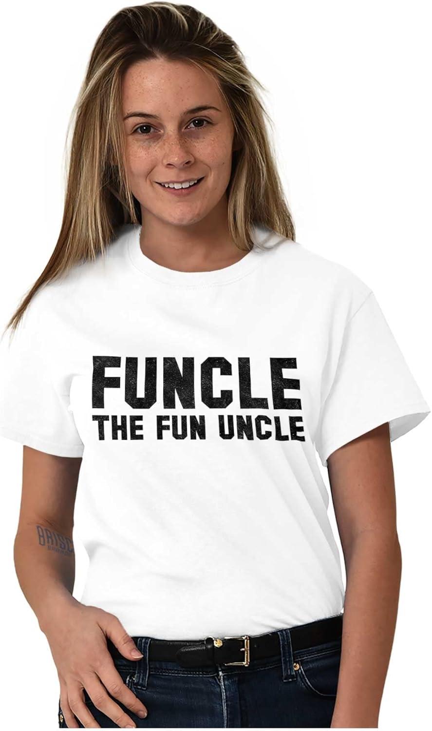 imageBrisco Brands Funcle The Fun Uncle Graphic T Shirt Men or WomenWhite