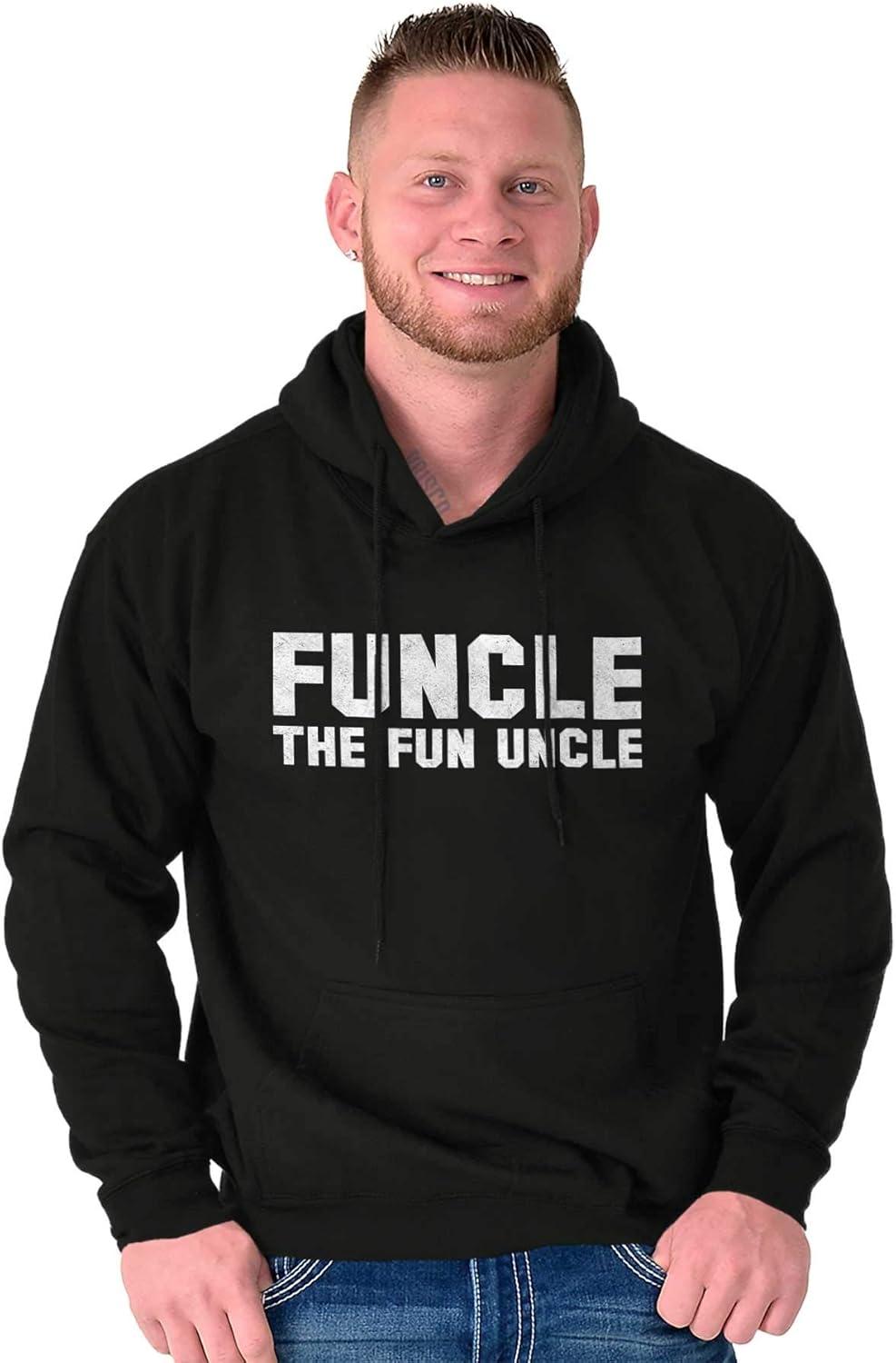 imageBrisco Brands Funcle the Fun Uncle Hoodie Hooded Sweatshirt MenBlack