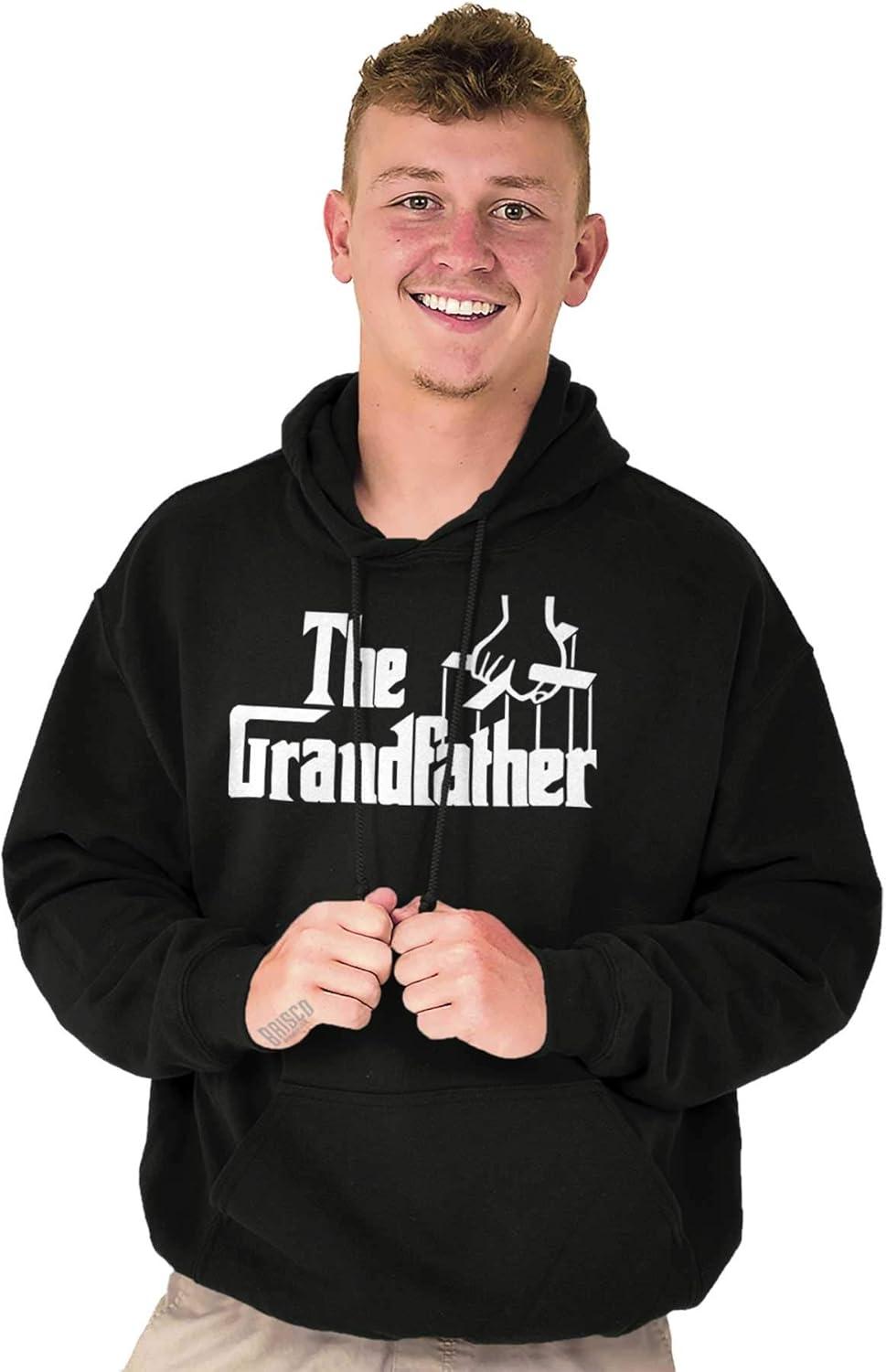 imageBrisco Brands Grandfather Italian Mafia Puppet Hoodie Hooded Sweatshirt MenBlack