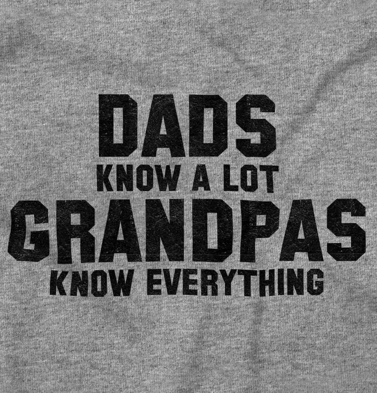 imageBrisco Brands Grandpa Knows Everything Grandfather Hoodie Hooded Sweatshirt MenSport Grey