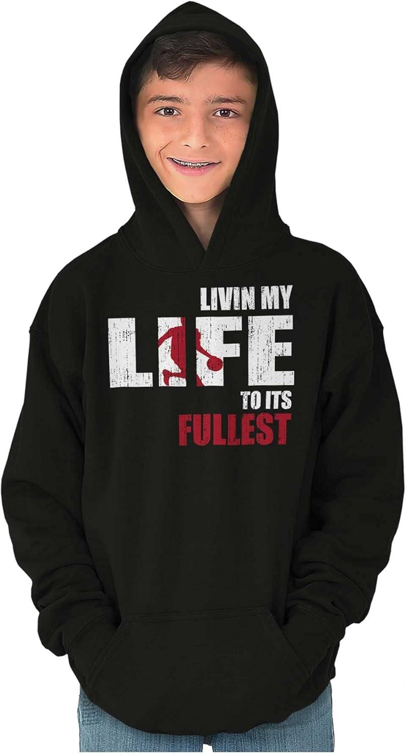 imageBrisco Brands Living Life Its Fullest Basketball Kids Hoodie Sweatshirt Boys