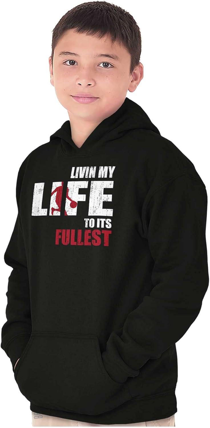 imageBrisco Brands Living Life Its Fullest Basketball Kids Hoodie Sweatshirt Boys