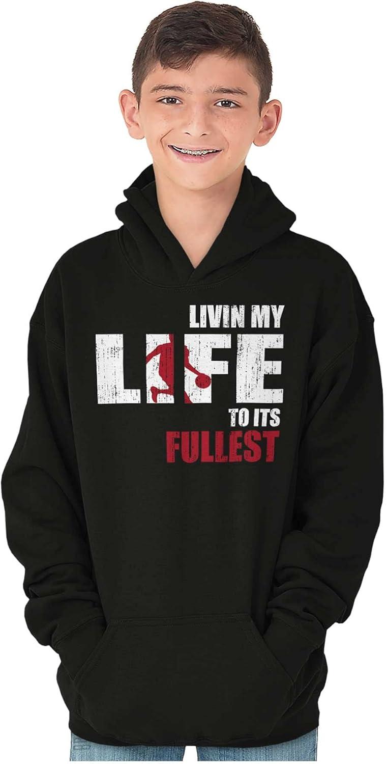 imageBrisco Brands Living Life Its Fullest Basketball Kids Hoodie Sweatshirt Boys