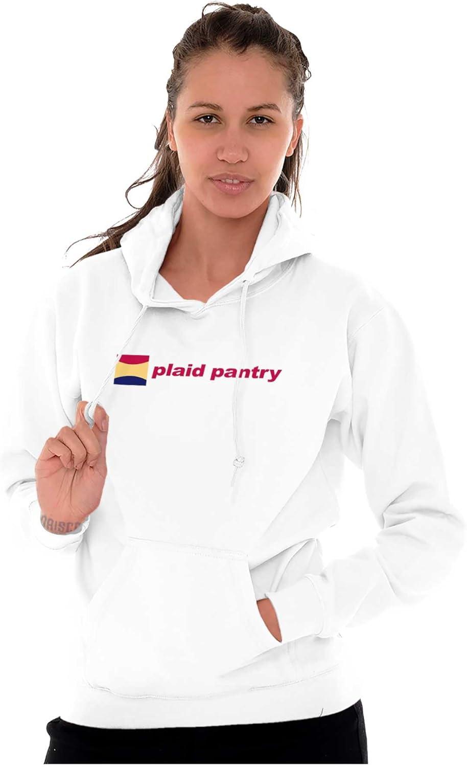 imageBrisco Brands Plaid Pantry Store Minimalist Logo Hoodie Sweatshirt Women MenWhite