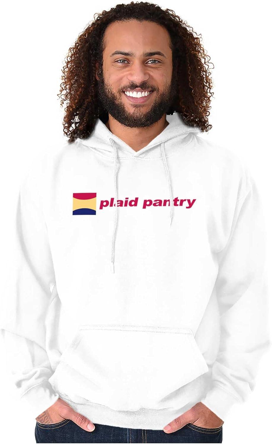 imageBrisco Brands Plaid Pantry Store Minimalist Logo Hoodie Sweatshirt Women MenWhite