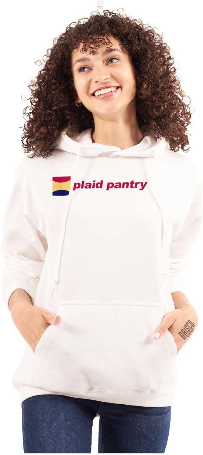 imageBrisco Brands Plaid Pantry Store Minimalist Logo Hoodie Sweatshirt Women MenWhite