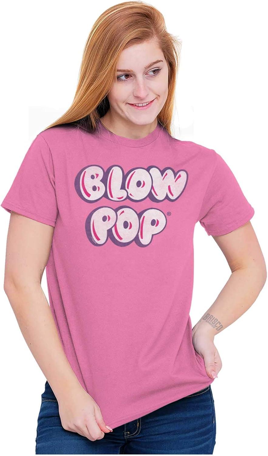imageBrisco Brands Retro Blow Pop Logo Cute Candy Womens Graphic T Shirt TeesAzalea
